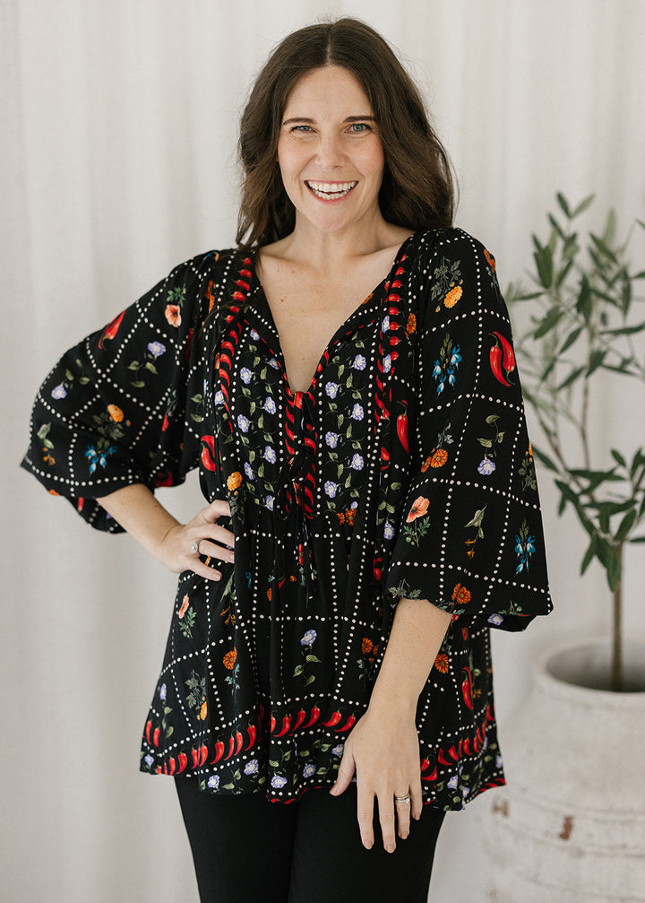 Adella Top in Spicy