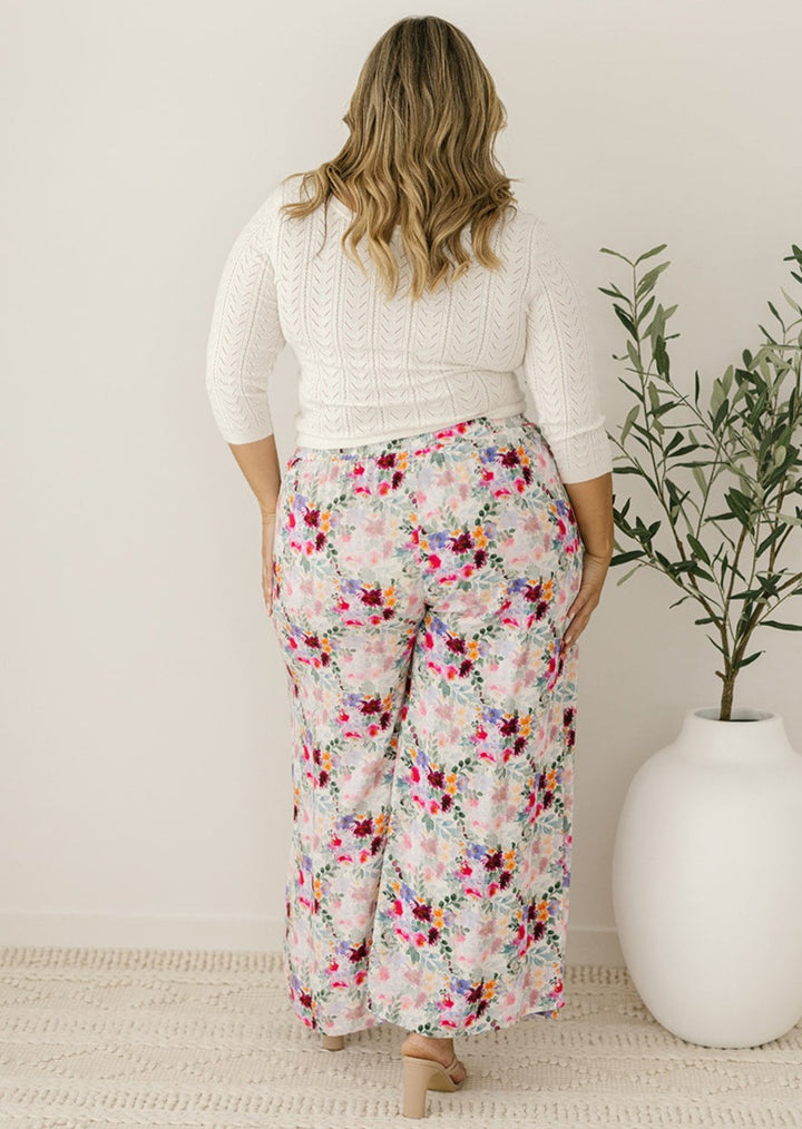 floral drawstring pants for women