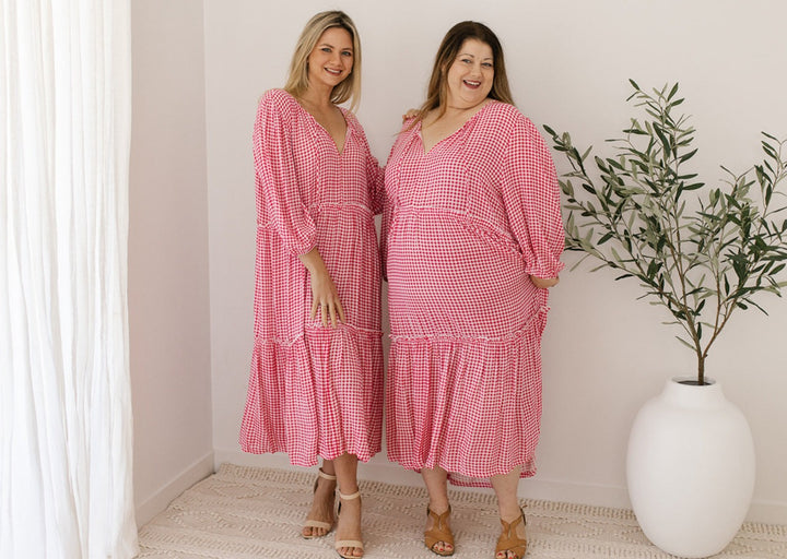 long sleeve smock midi dress