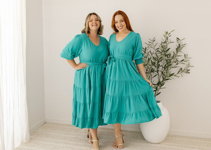 Jemma Midi Dress in Emerald