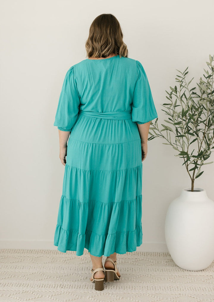 Jemma Midi Dress in Emerald