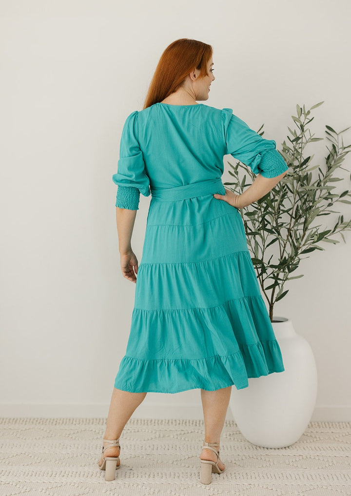 Jemma Midi Dress in Emerald