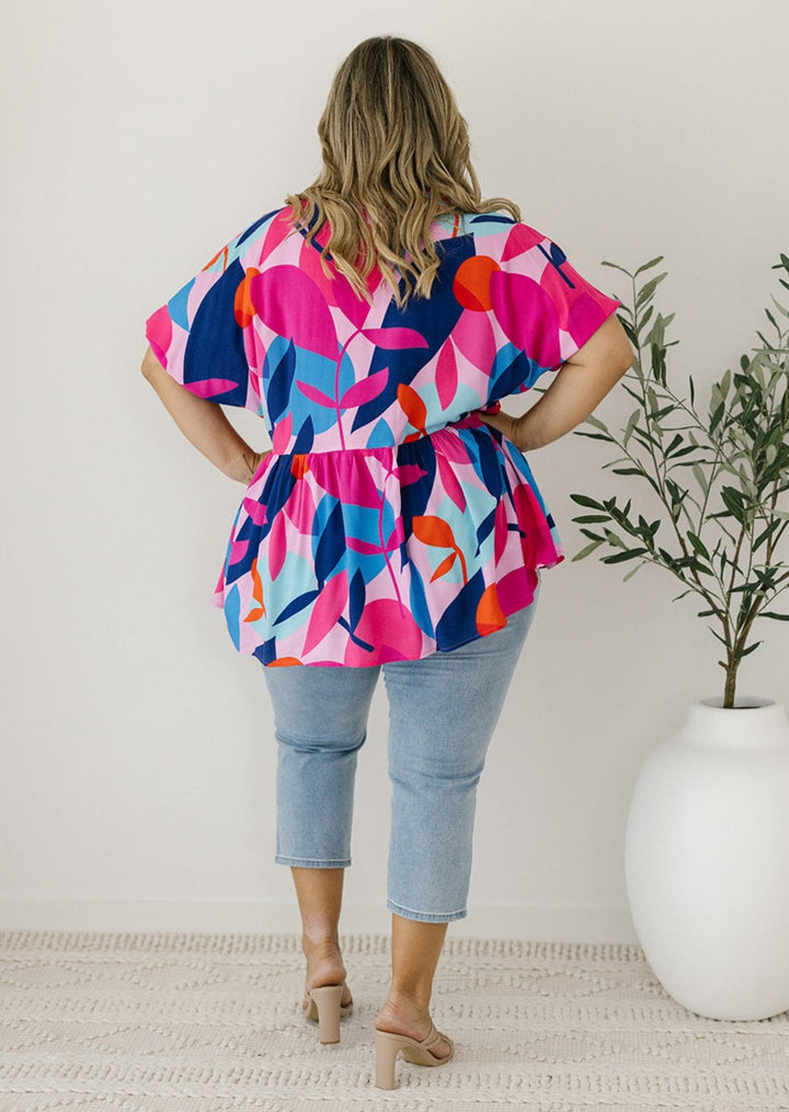 women's colourful tunic-style top