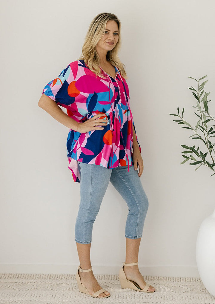 plus-size feeding-friendly tunic top