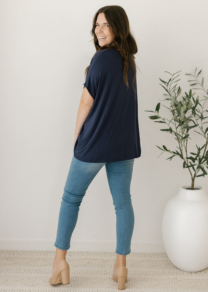 Marcia Top in Navy