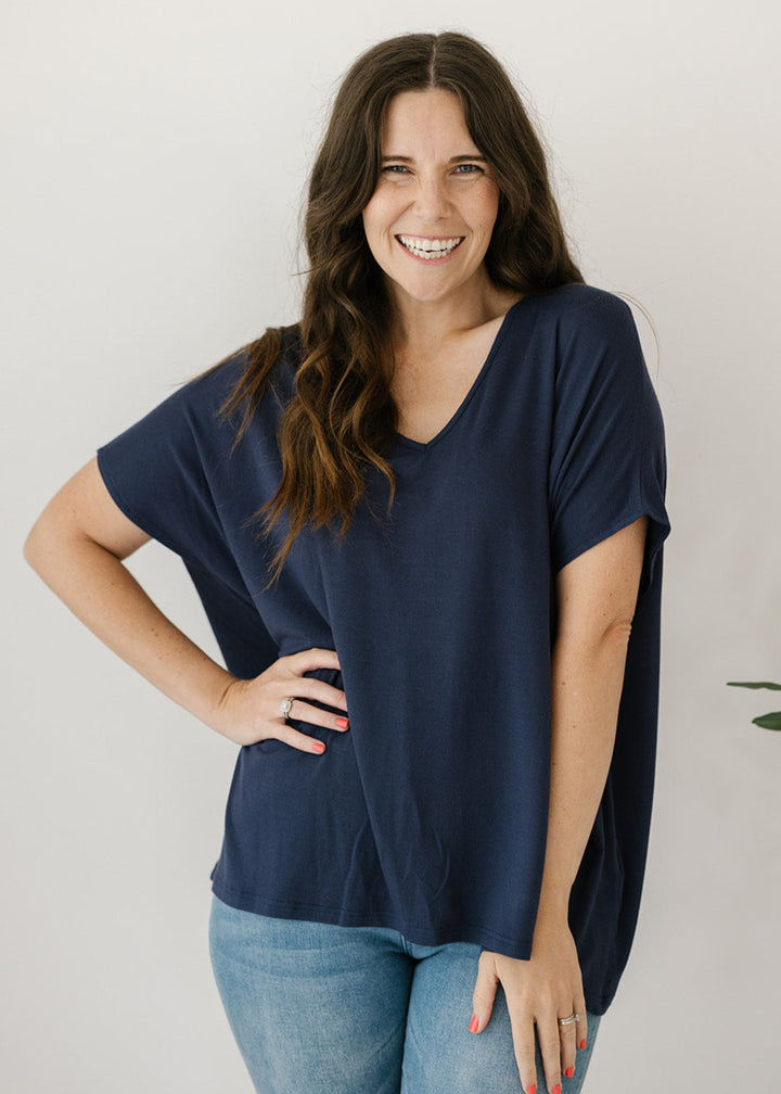 Marcia Top in Navy