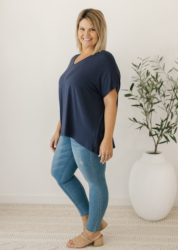 Marcia Top in Navy