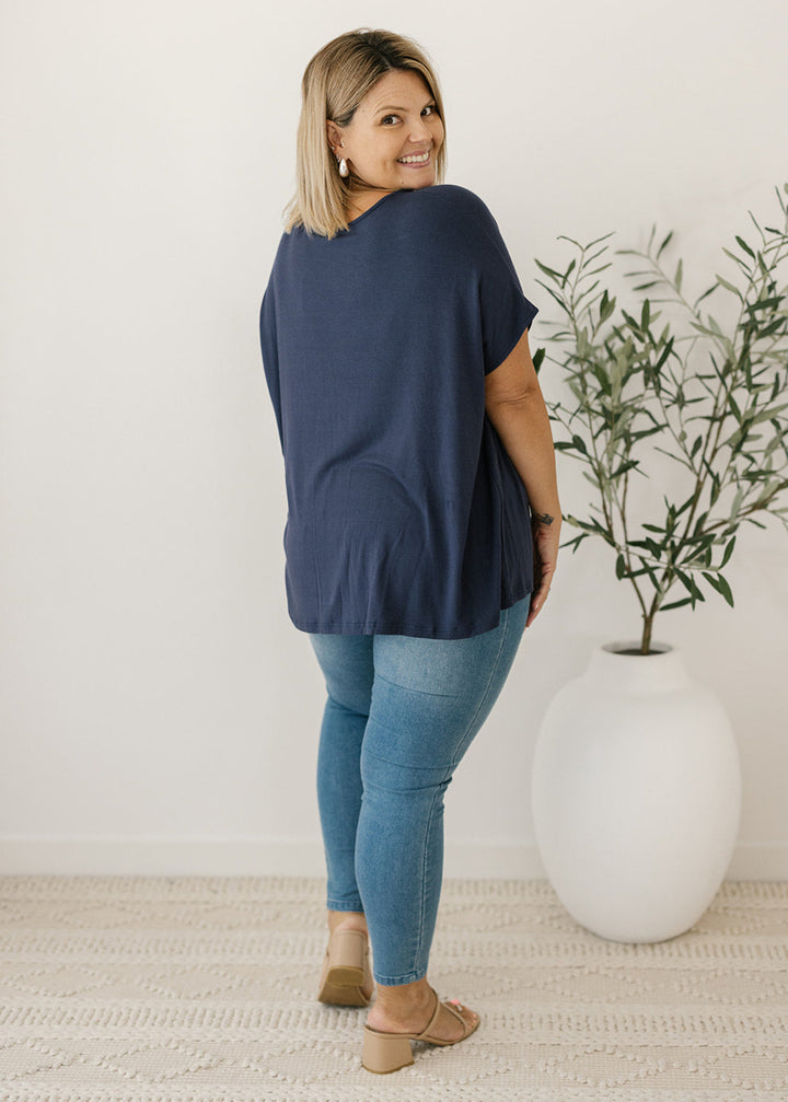 Marcia Top in Navy