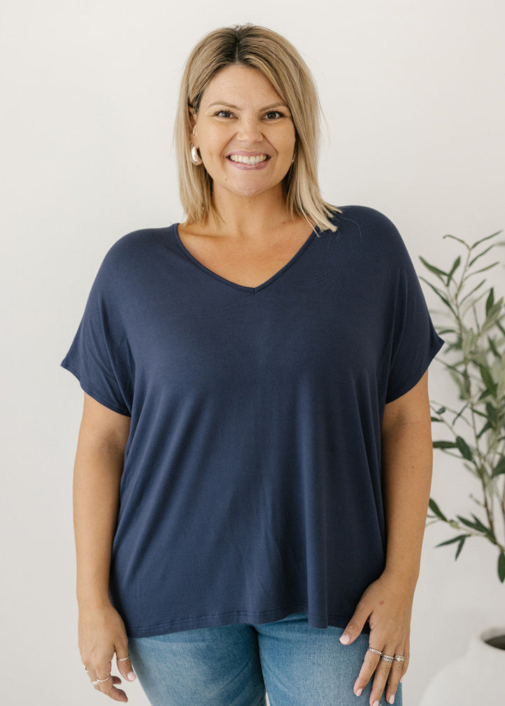 Marcia Top in Navy