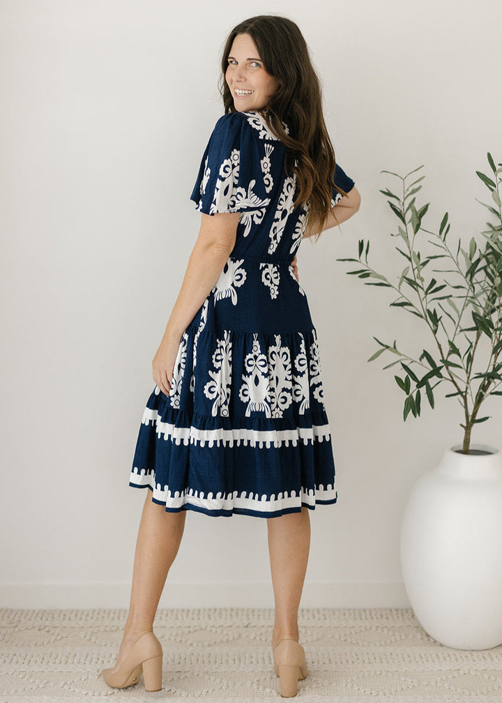Margot Dress in Azul Navy