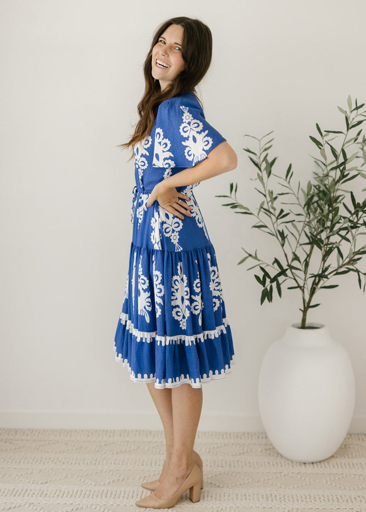 Margot Dress in Azul Cobalt