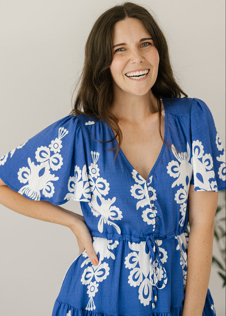 Margot Dress in Azul Cobalt