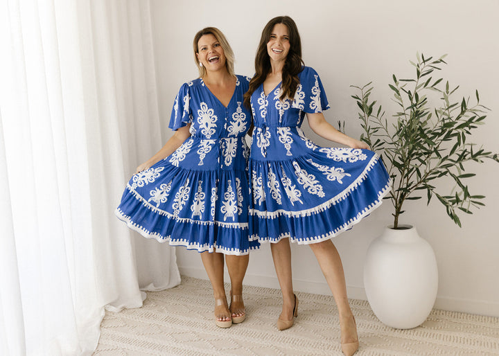 Margot Dress in Azul Cobalt