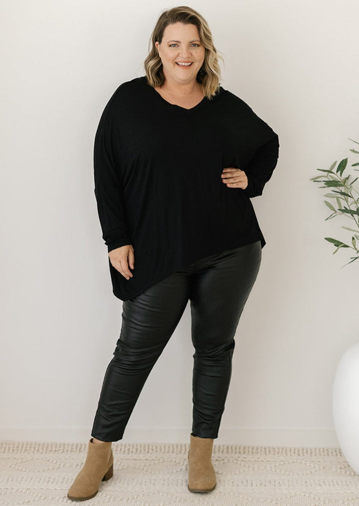 black long sleeve ladies tee