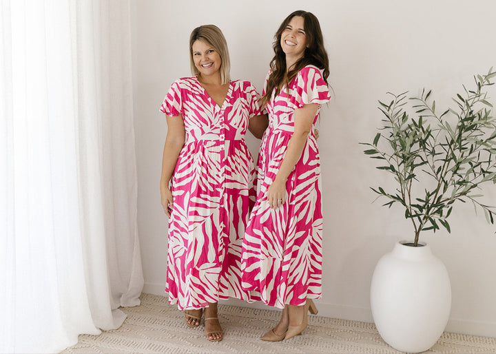 Scarlet Midi Dress in Magnolia