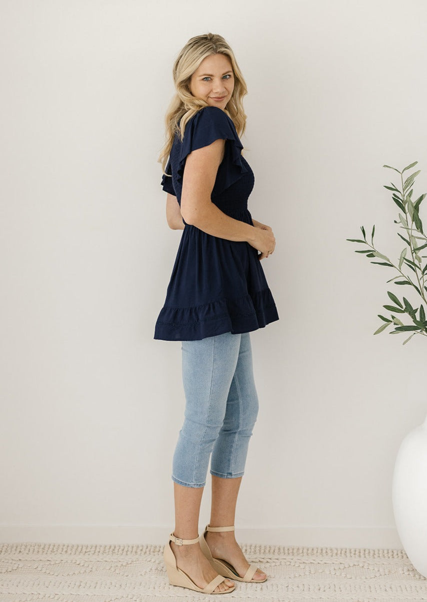 Stevie Top in Navy
