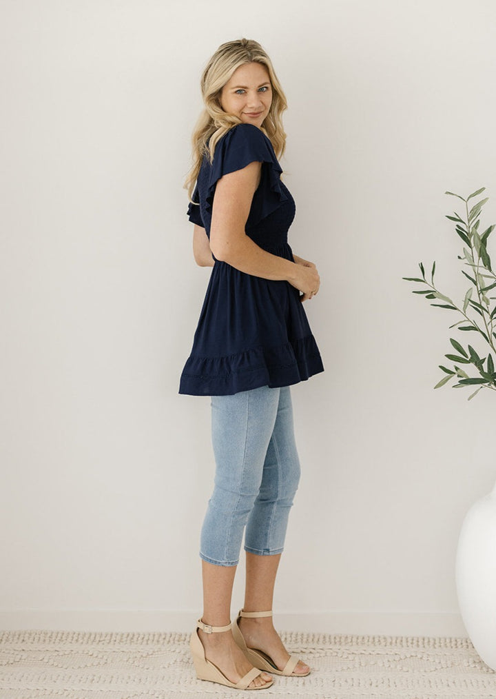 Stevie Top in Navy