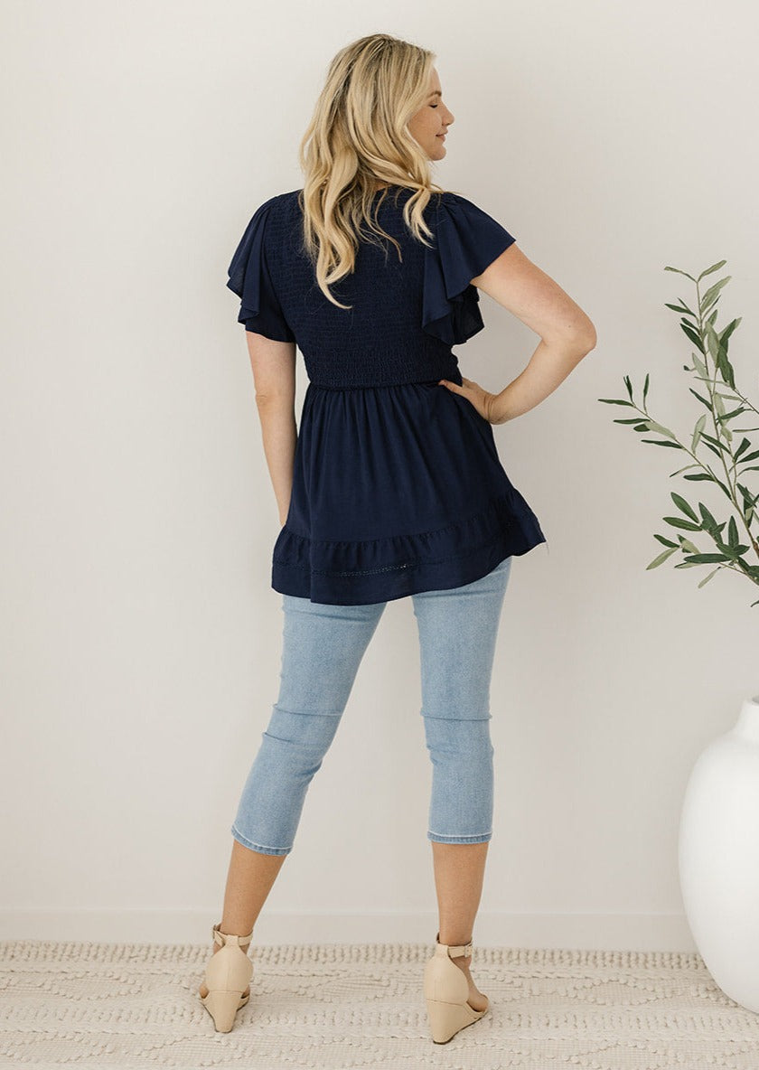 Stevie Top in Navy