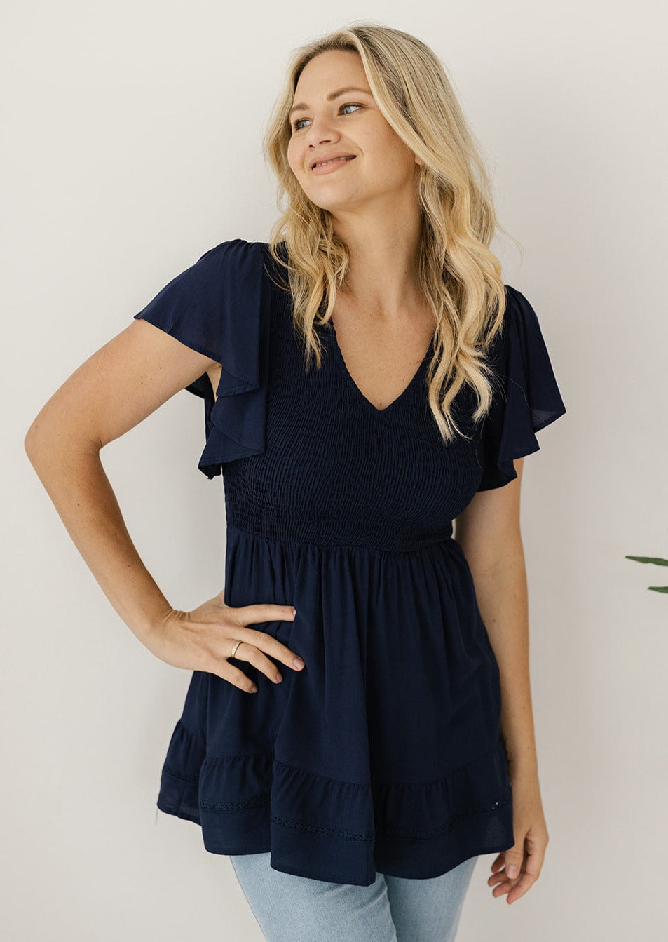 Stevie Top in Navy