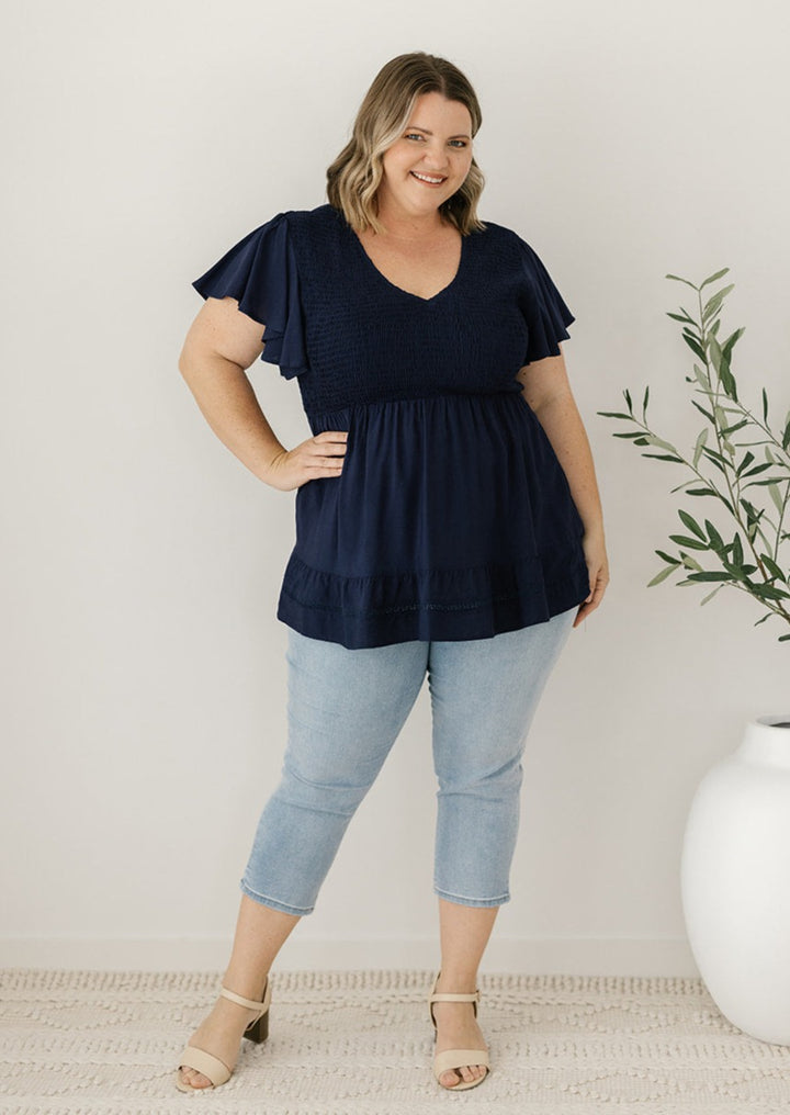 Stevie Top in Navy