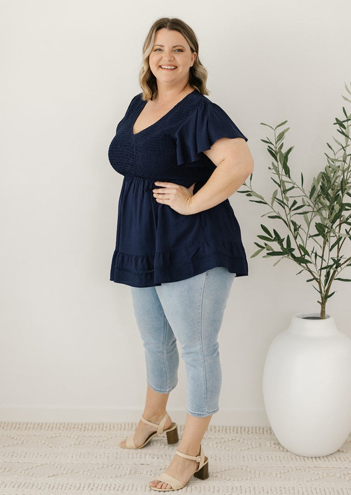 Stevie Top in Navy
