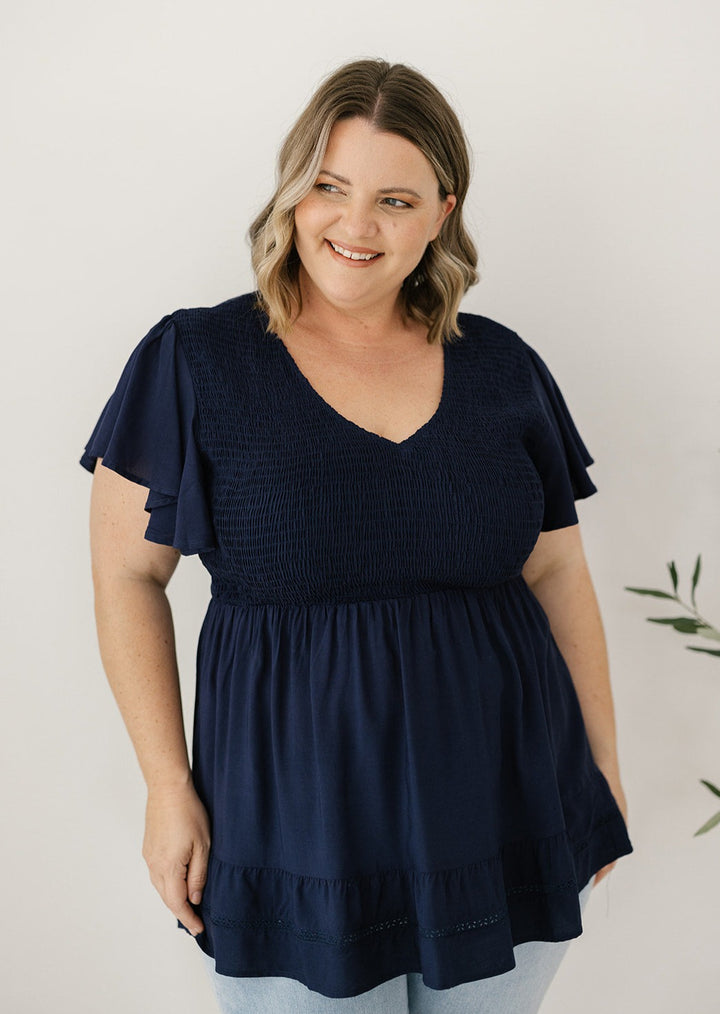 Stevie Top in Navy