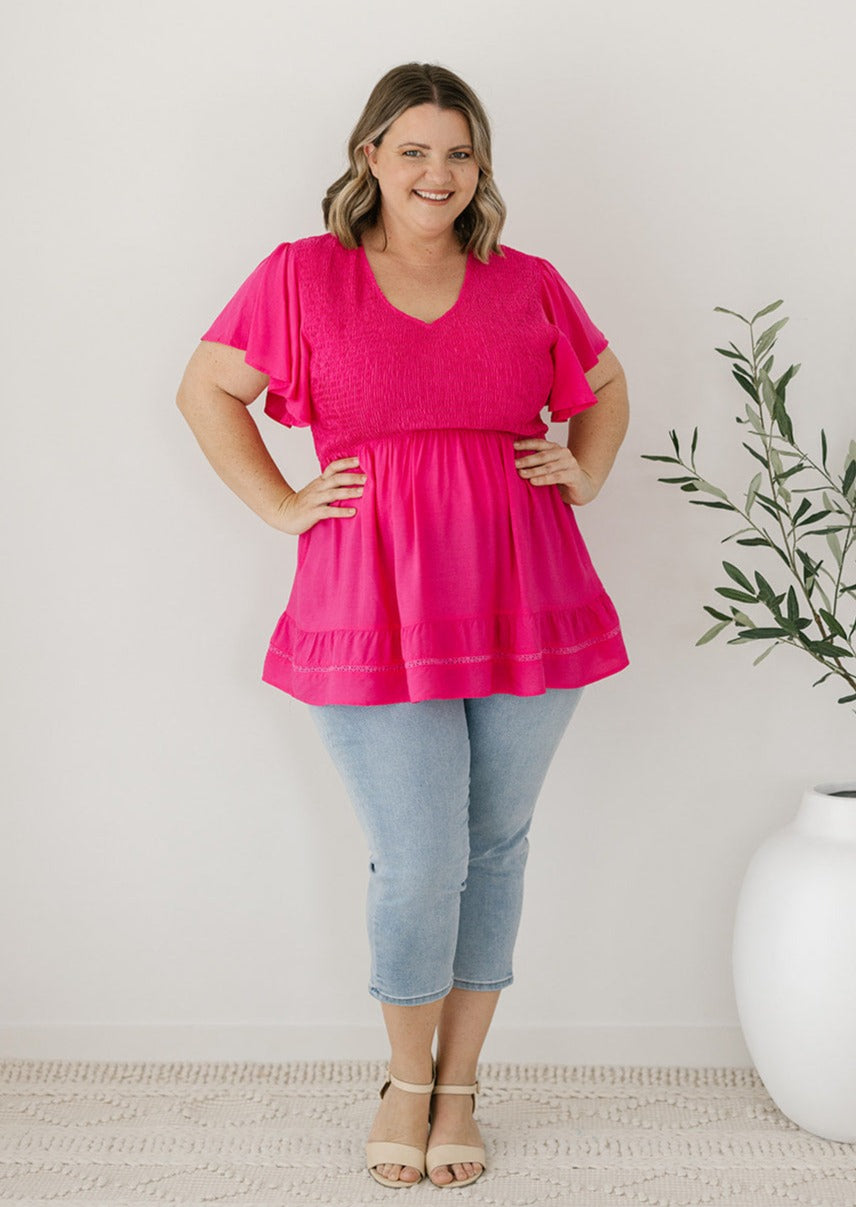 Lavender Floral Stevie Top main image 1