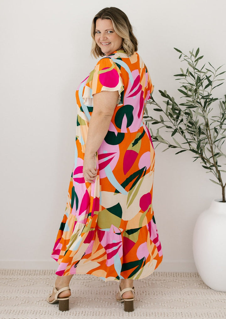Plus Size Smock Dress Colourful