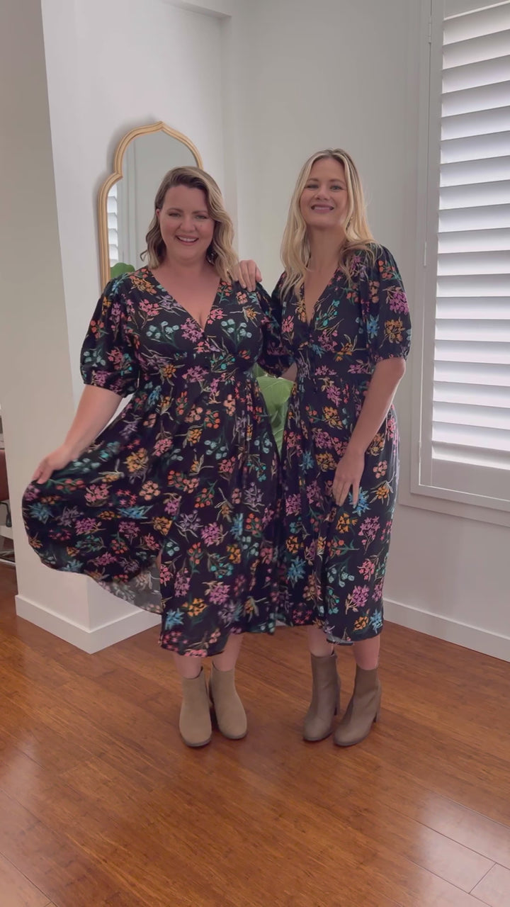 Nora Midi Dress in Meadow