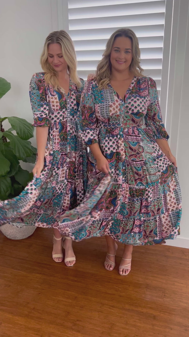 Cynthia Midi Dress in Lunar