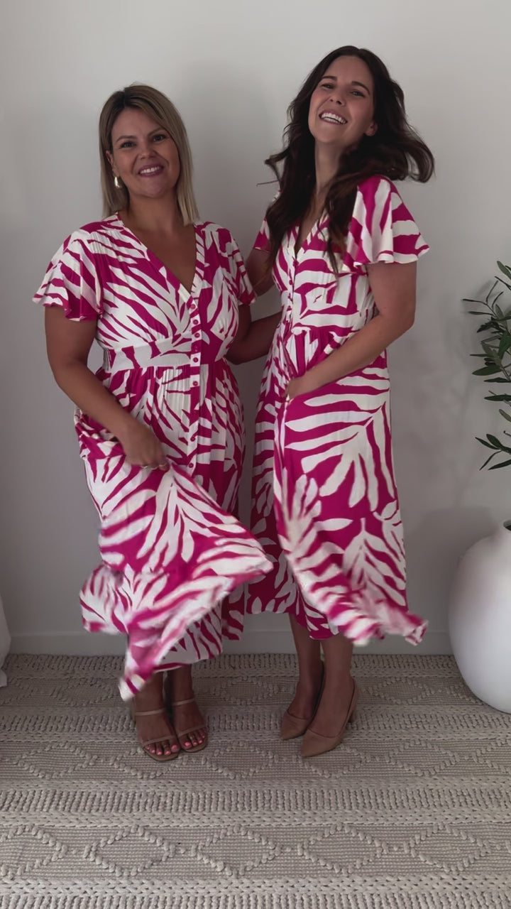 Scarlet Midi Dress in Magnolia