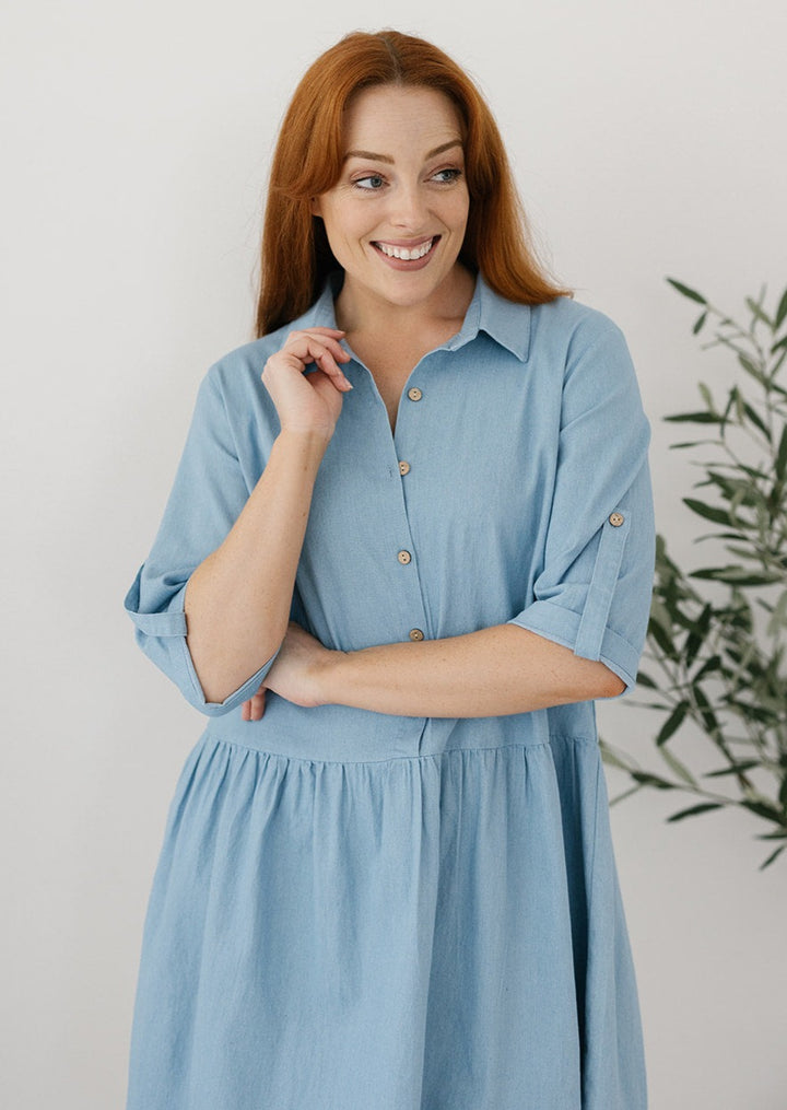 Breast Feeding Friendly Denim Dress