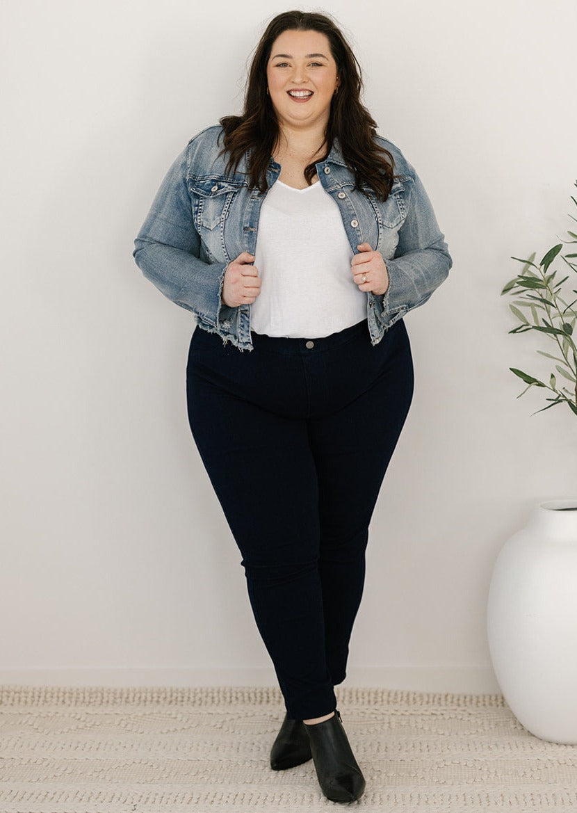 Women's plus-size denim jacket