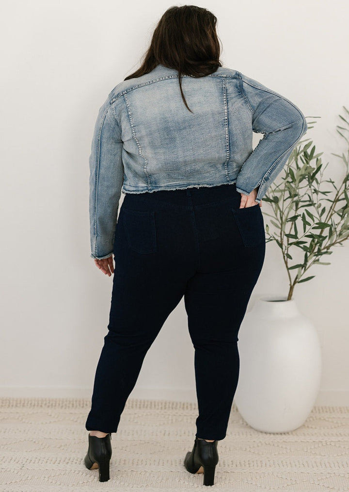Women's light-wash denim jacket