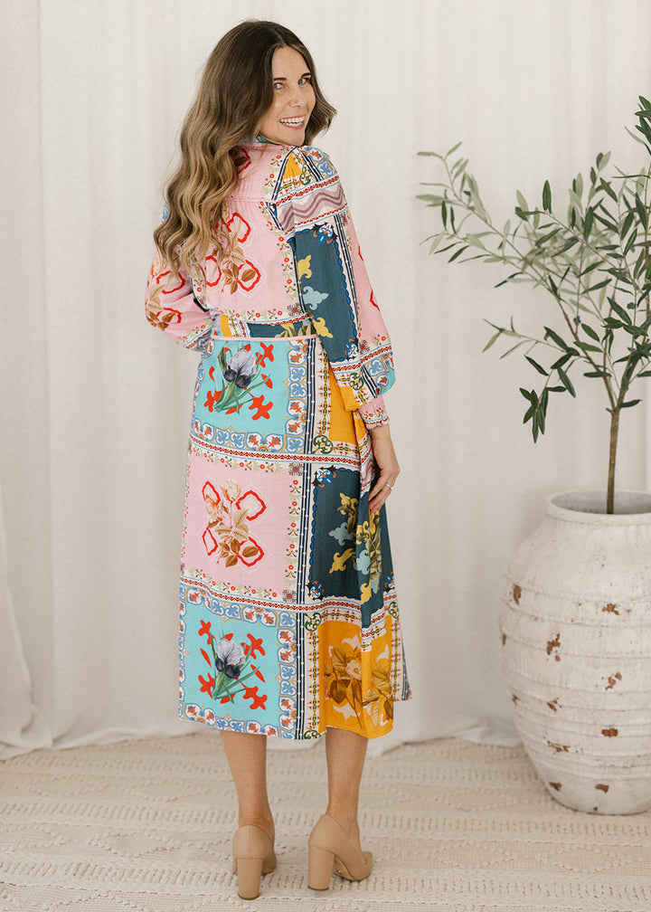 Bianca Midi Dress in Azalea