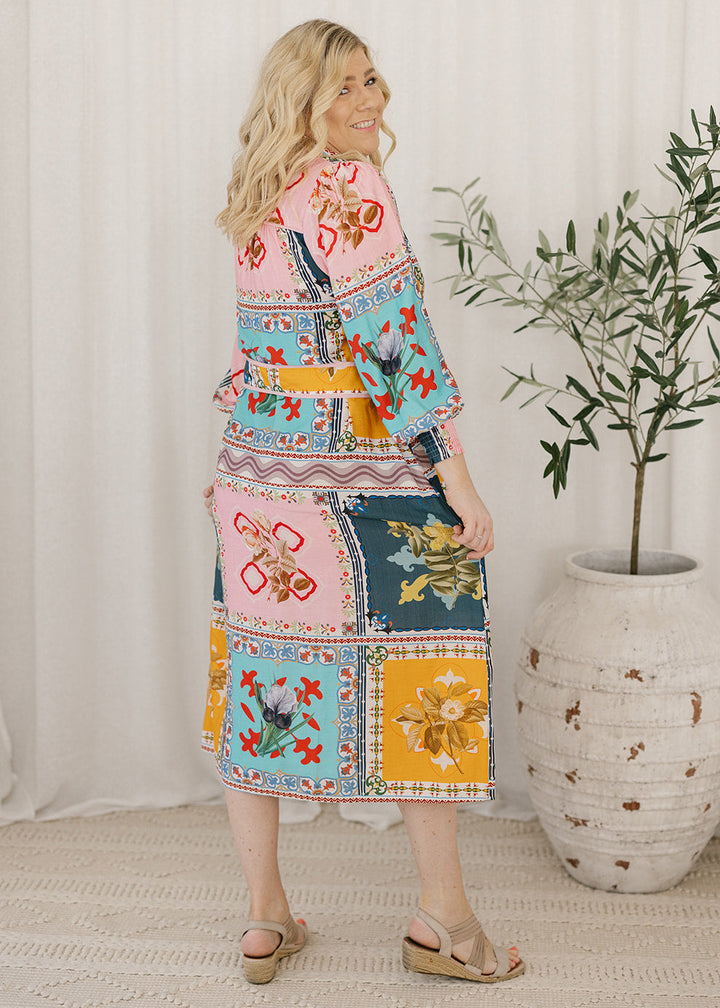 Bianca Midi Dress in Azalea