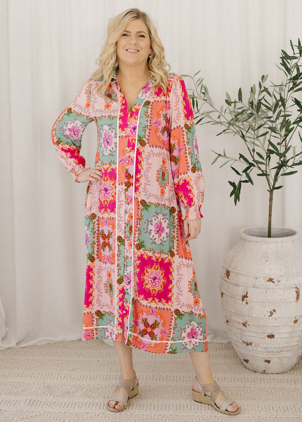Bianca Midi Dress in Radient