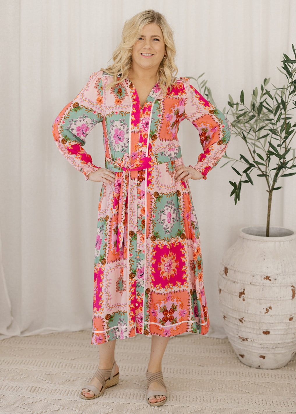 Bianca Midi Dress in Radient