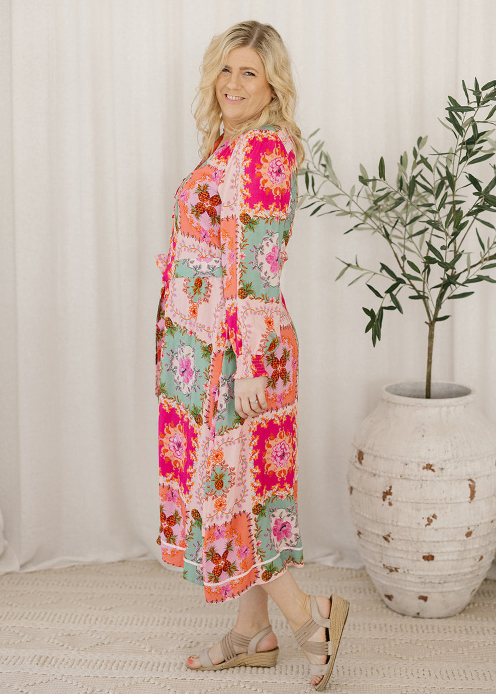 Bianca Midi Dress in Radient