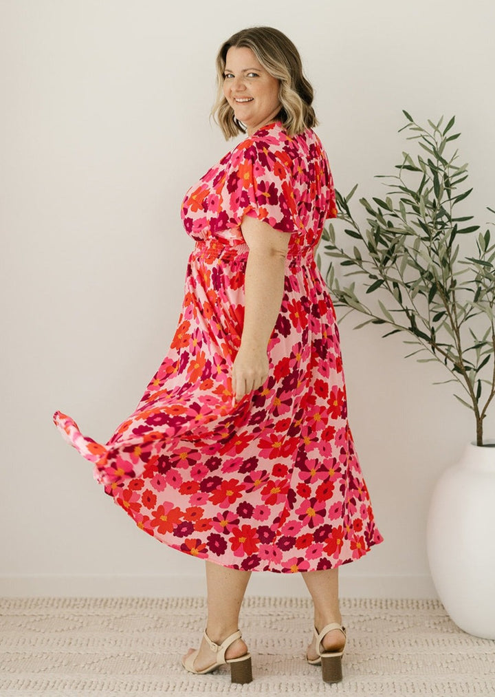 Plus Size Feminine Floral Dress