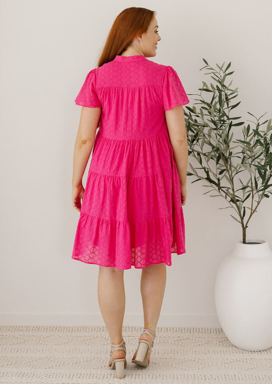 pink summer dress for women over 40