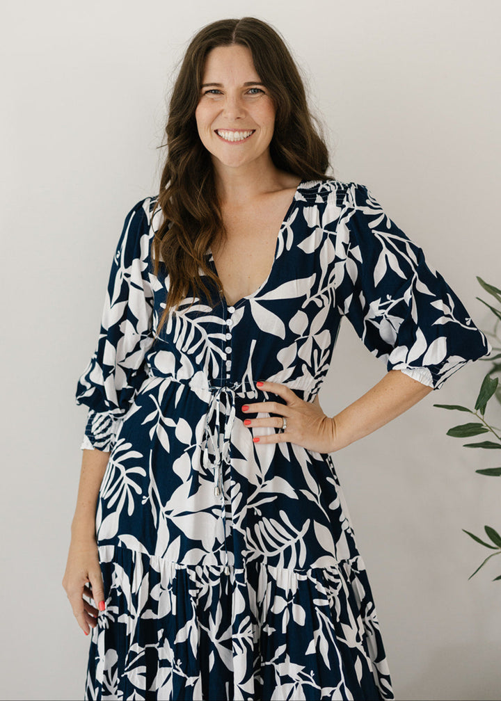 Esme Maxi Dress in Palm