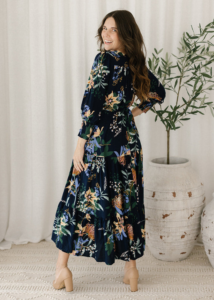 Esme Maxi Dress in Midnight Bloom