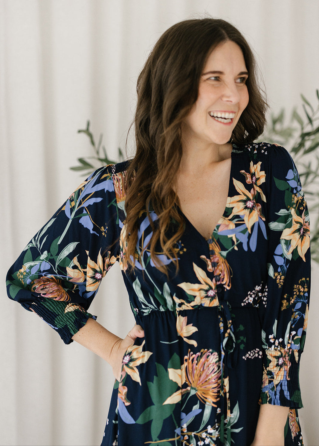 Esme Maxi Dress in Midnight Bloom