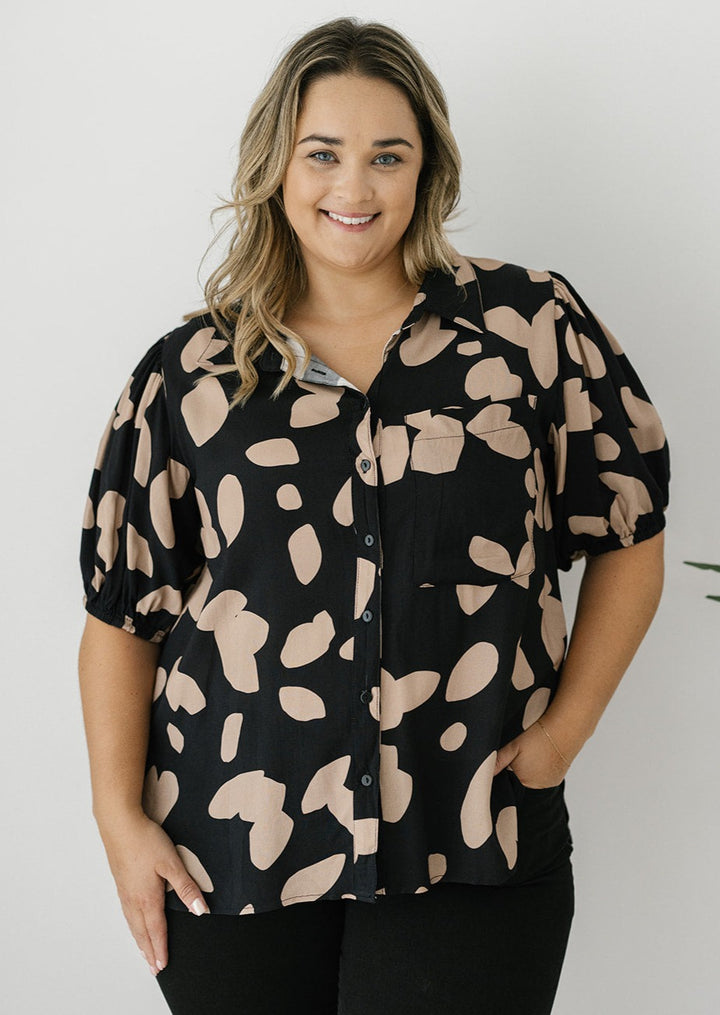 neutral button-down shirt for women Australia