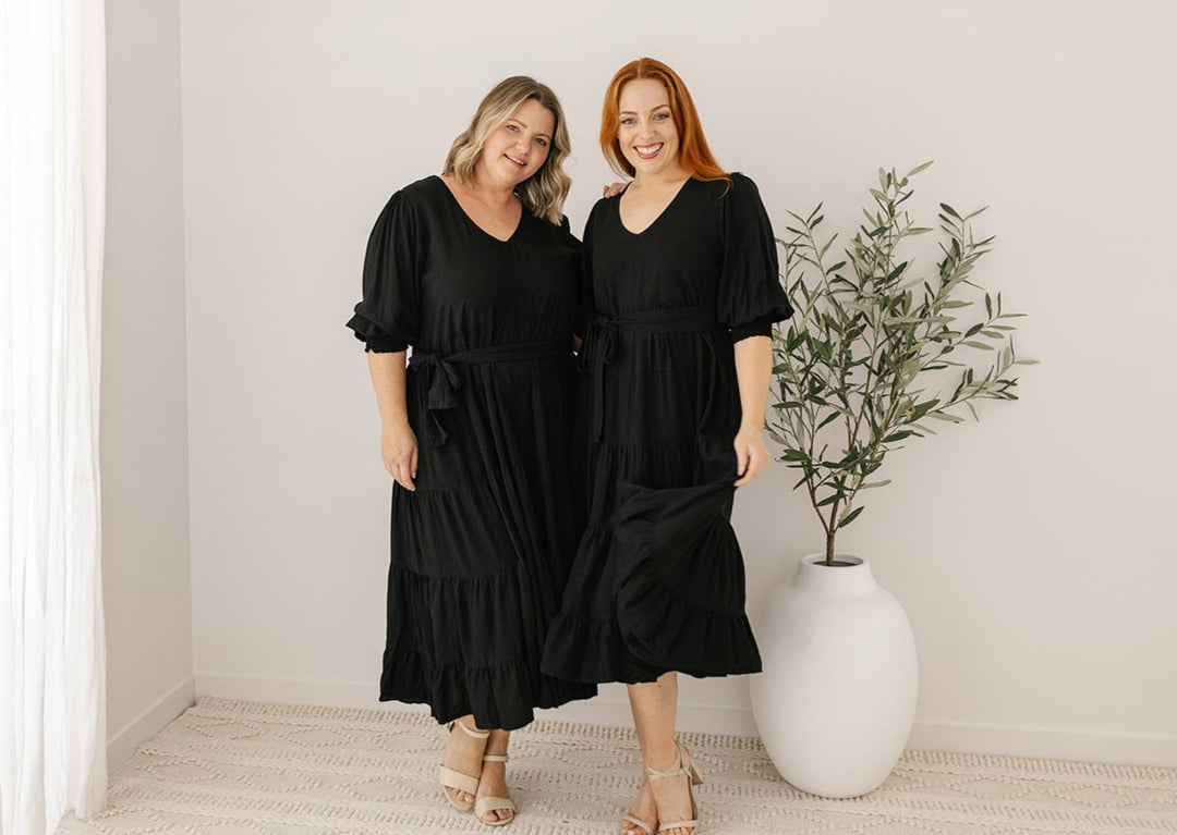 Jemma Midi Dress in Black