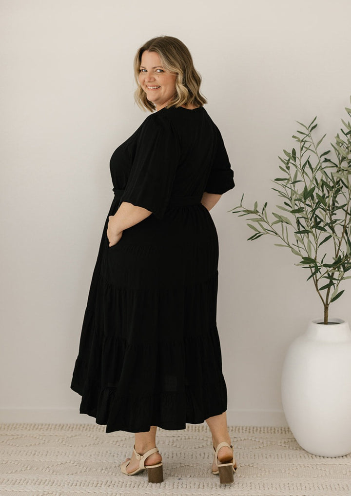 Jemma Midi Dress in Black