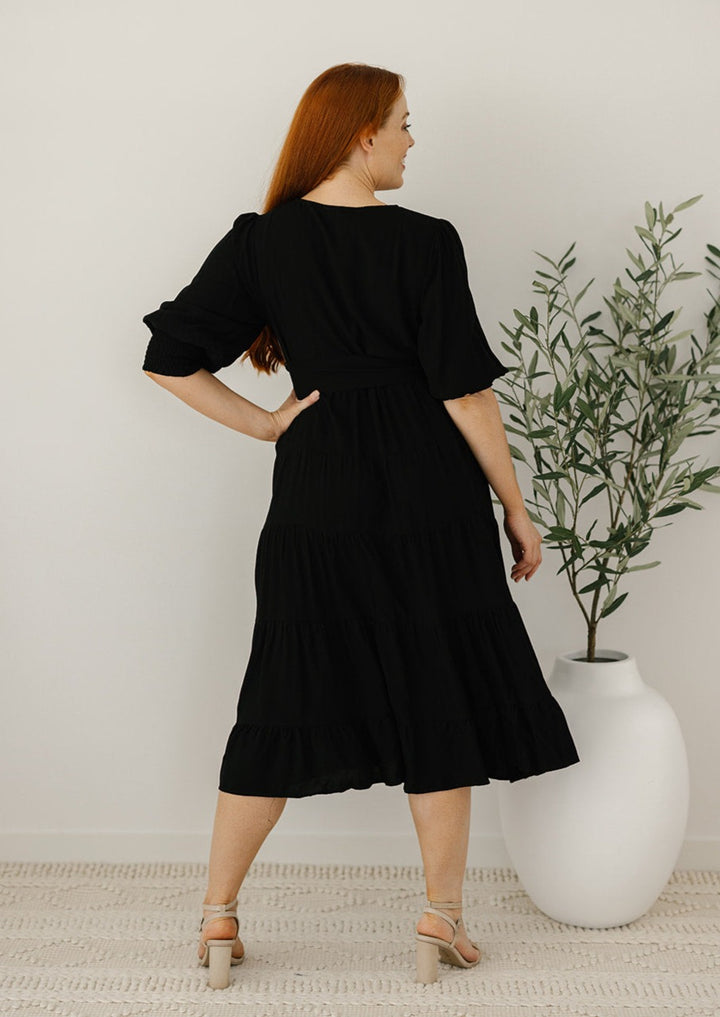 Jemma Midi Dress in Black