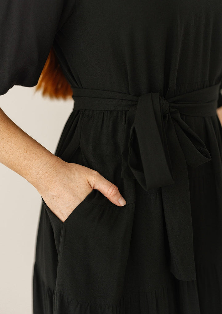 Jemma Midi Dress in Black
