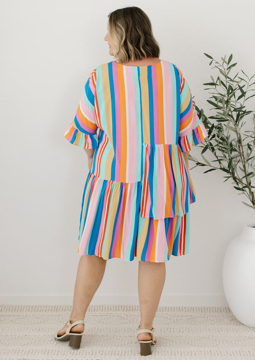 Playful Asymmetrical Dress for Plus Size Women